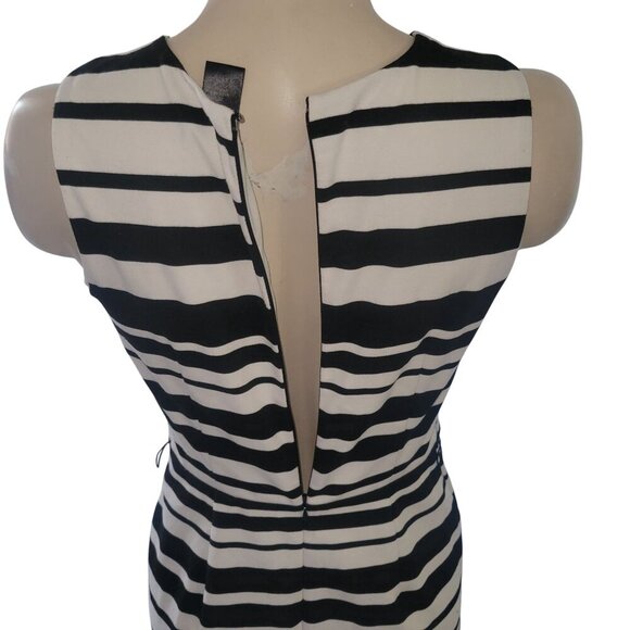 ANN TAYLOR Striped‎ Sleeveless Knee-Length Dress With Back Zipper Closure Womens - Picture 5 of 7